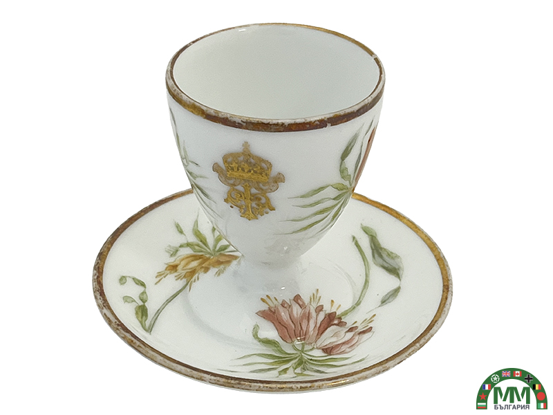 Coquetier български en porcelaine Ferdinand 1er